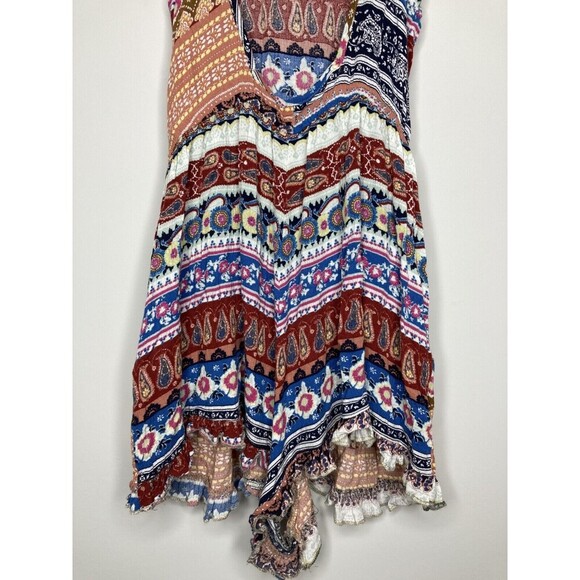 American Eagle Outfitters Romper Women Medium Geometric Flowy Y2K Shortalls - Picture 10 of 12